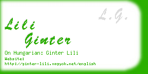 lili ginter business card